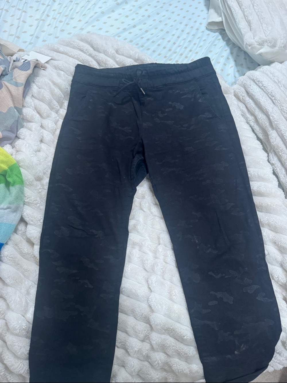 womens Black Camo Jogger Bottoms - Unbranded